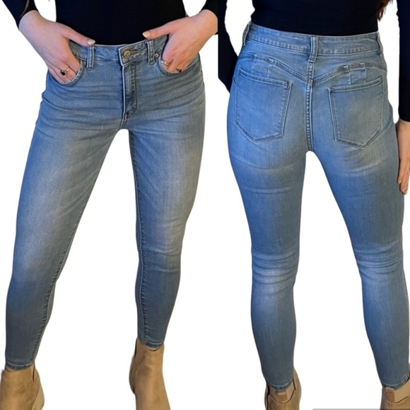Wax Jean Jeggings Skinny Light Wash - Picture 1 of 4